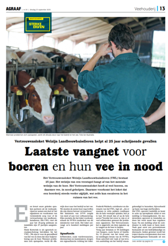 Laatste vangnet voor boeren en hun vee in nood